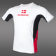 PRO Danmark T-Shirt, White/Black/Red