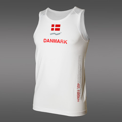 DANMARK Singlet m. Marathon print